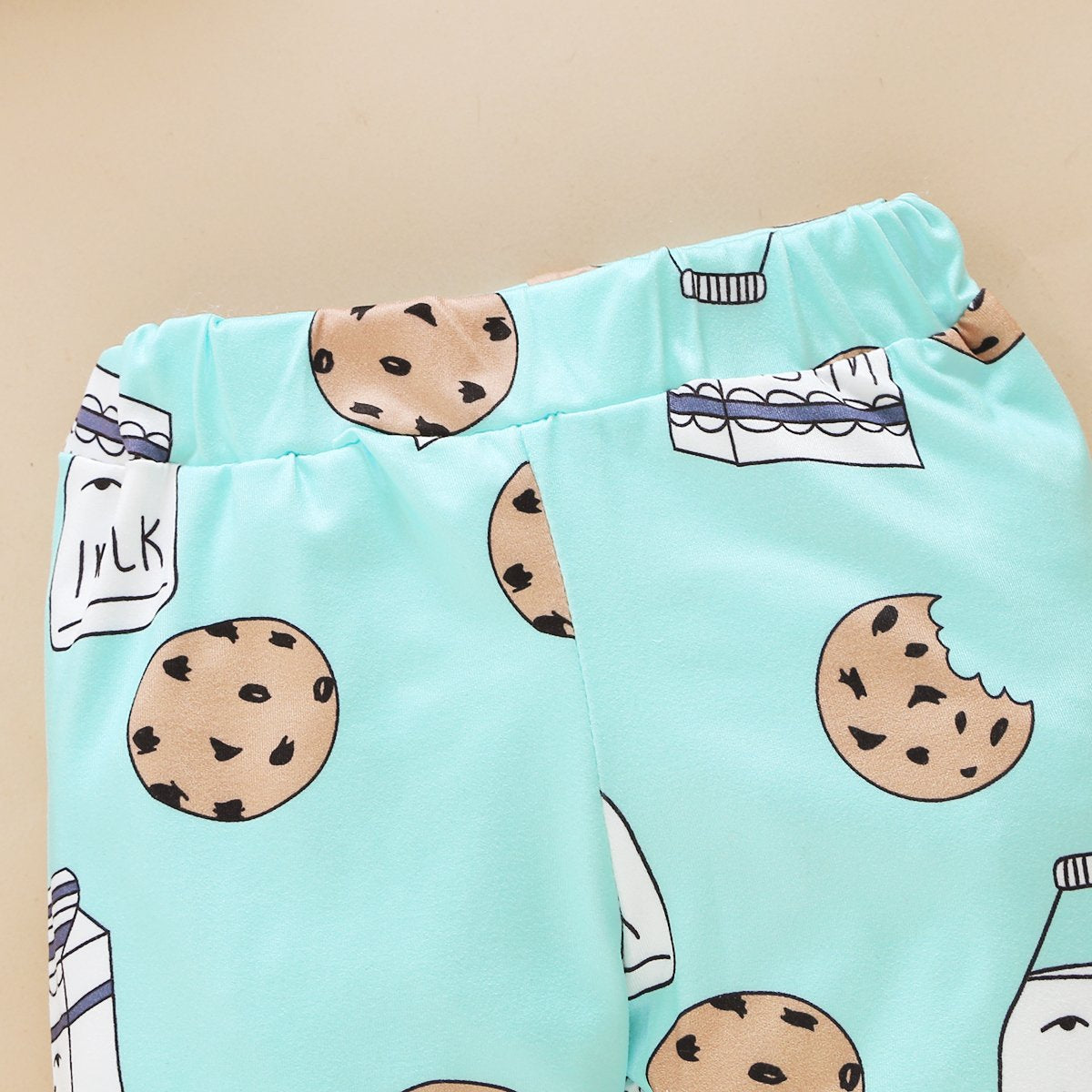 "Boobie Monster" Letter Printed Romper With Pants Baby Set