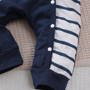 2PCS Lovely Cartoon Elephant Printed Short Sleeve Baby Jumpsuit