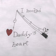I Hooked Daddy's Heart Print Romper