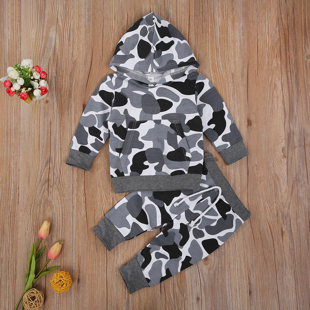 2PCS Camouflage Printed Baby  Set