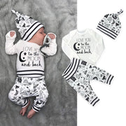 3PCS Love You To The Moon And Back Baby Set