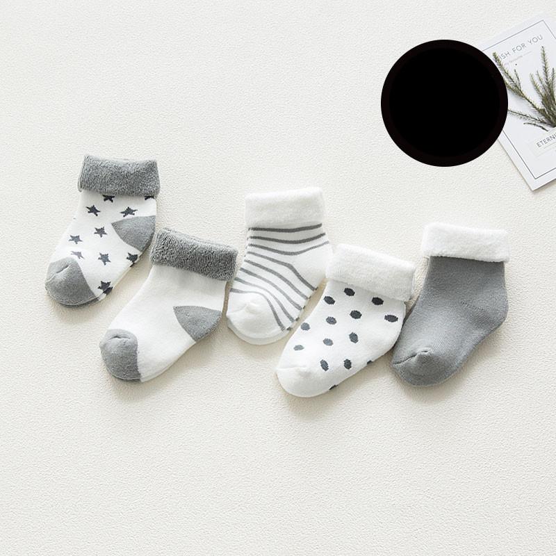 1 paire de chaussettes en flanelle pour nouveau-né, garçon et fille, jolies et épaisses, confortables