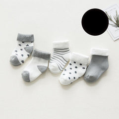 1 paire de chaussettes en flanelle pour nouveau-né, garçon et fille, jolies et épaisses, confortables