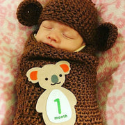 12-pack Resuable Animal Design Baby Monthly Milestone Stickers