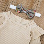 Baby Girl Lovely Bodysuit and Flower Pants Set