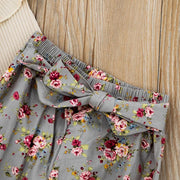 Baby Girl Lovely Bodysuit and Flower Pants Set