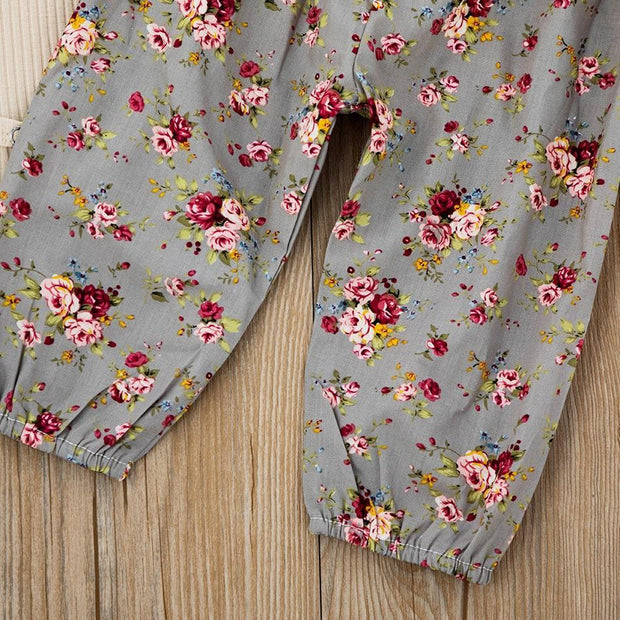 Baby Girl Lovely Bodysuit and Flower Pants Set