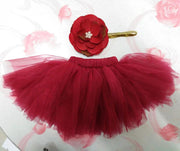 Newborn Photography Princess Tutu Skirt Headband-Burgundy