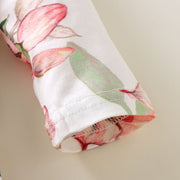 Baby Girl Lovely Floral Print Jumpsuit with Headband