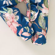 Baby Girl Lovely Floral Print Jumpsuit with Headband