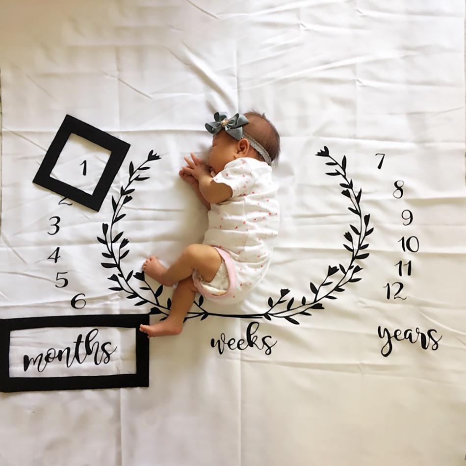 Cobertor criativo para fotografia de bebê Milestone